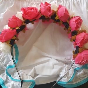 Boho chic headband roses Pink pictures Crown pics